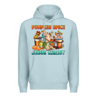 Blue Mist pumpkin spice and jesus christ Premium Hoodie - CowGirlArtShop