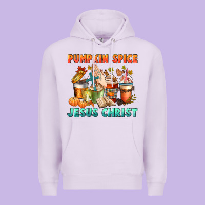 Pumpkin Spice And Jesus Christ Premium Hoodie Designed By Cowgirlartshop