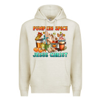 Oatmeal Heather pumpkin spice and jesus christ Premium Hoodie - CowGirlArtShop