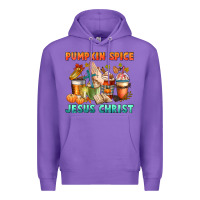 Purple pumpkin spice and jesus christ Premium Hoodie - CowGirlArtShop