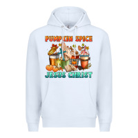White pumpkin spice and jesus christ Premium Hoodie - CowGirlArtShop