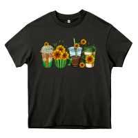 Asphalt sunflowers coffee cups Heavy Core Tee - AdoDesignShop