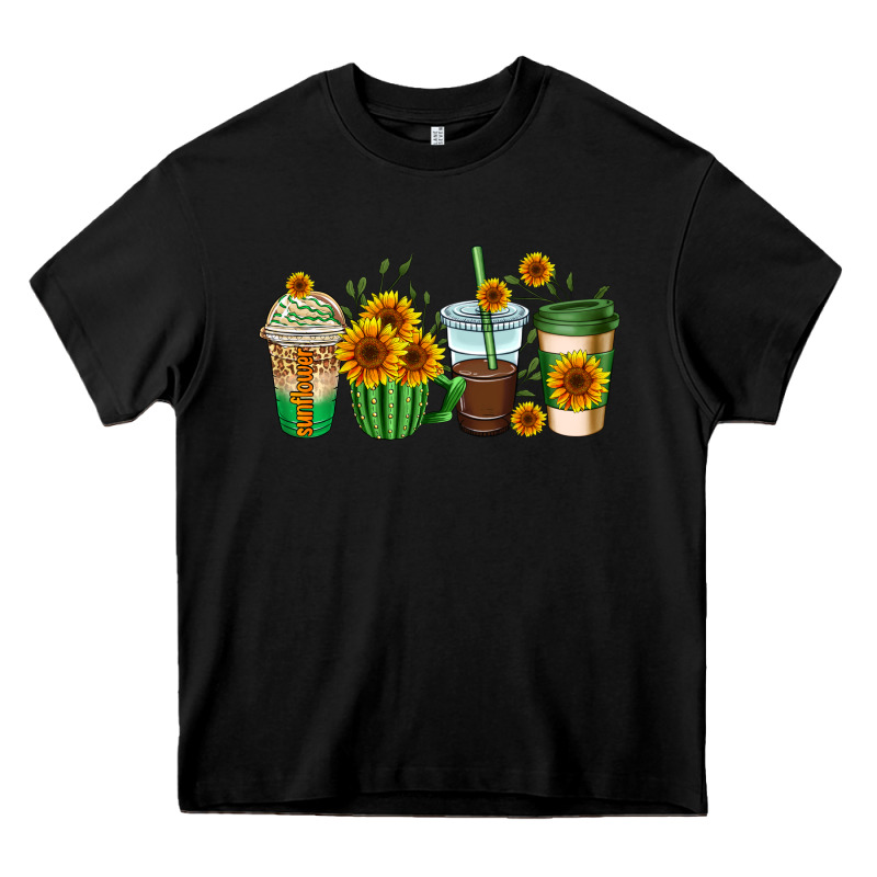 Sunflowers Coffee Cups Heavy Core Tee by AdoDesignShop | Teevron