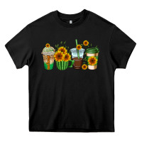 Black sunflowers coffee cups Heavy Core Tee - AdoDesignShop