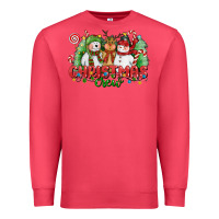 Cardinal christmas crew polar bear reindeer and snowman Premium Sweatshirt - CowGirlArtShop