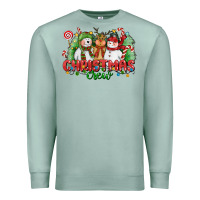 Seafoam christmas crew polar bear reindeer and snowman Premium Sweatshirt - CowGirlArtShop