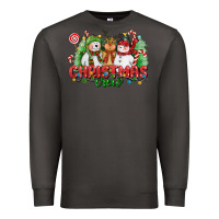 Smoke christmas crew polar bear reindeer and snowman Premium Sweatshirt - CowGirlArtShop