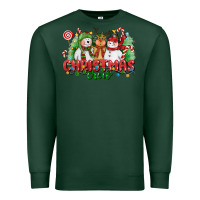 Sports Green christmas crew polar bear reindeer and snowman Premium Sweatshirt - CowGirlArtShop