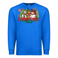 True Royal christmas crew polar bear reindeer and snowman Premium Sweatshirt - CowGirlArtShop
