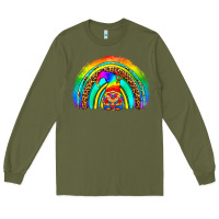 Army Green LGBTQ Pride Gnome Rainbow Long Sleeve Tee - BundleAndBundleShop
