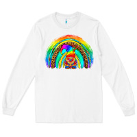 White LGBTQ Pride Gnome Rainbow Long Sleeve Tee - BundleAndBundleShop