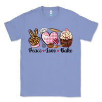 Colony Blue peace love bake Classic Tee - NancyCooperArtShop