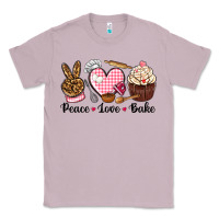 Lilac peace love bake Classic Tee - NancyCooperArtShop