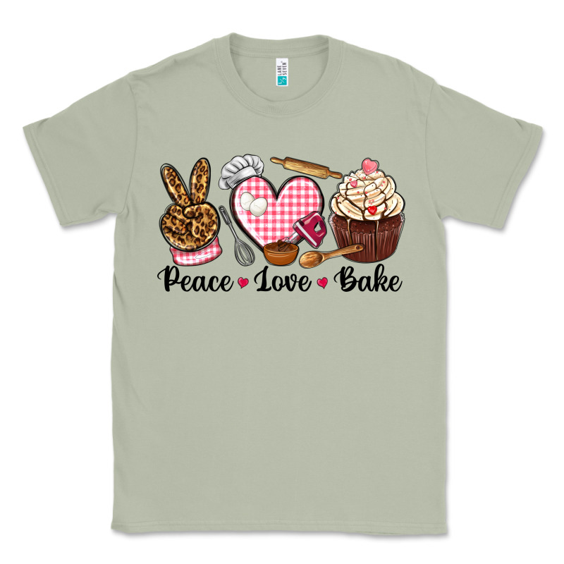 Peace Love Bake Classic Tee by NancyCooperArtShop | Teevron