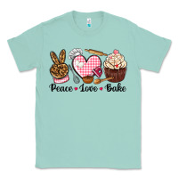 Seafoam peace love bake Classic Tee - NancyCooperArtShop