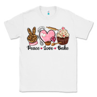 White peace love bake Classic Tee - NancyCooperArtShop