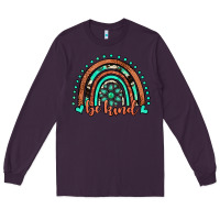Plum be kind western turquoise rainbow Long Sleeve Tee - JahusDesignShop