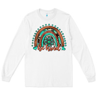 White be kind western turquoise rainbow Long Sleeve Tee - JahusDesignShop