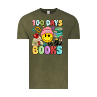 Vintage Olive 100 days in the books Vintage Tee - MaliasSmallBusiness