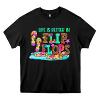 Black life is better in flip flops Heavy Core Tee - AdoDesignShop