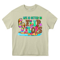 Mossy life is better in flip flops Heavy Core Tee - AdoDesignShop