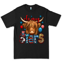 Black oh my stars 4th of july shaggy cow Premium Tee - Jasminsmagicworld