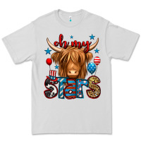 Dove Grey oh my stars 4th of july shaggy cow Premium Tee - Jasminsmagicworld