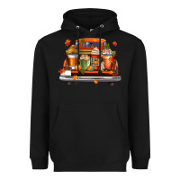 Black coffee cups truck Heavyweight Hoodie - CowGirlArtShop