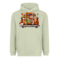 Matcha coffee cups truck Heavyweight Hoodie - CowGirlArtShop