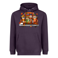 Plum coffee cups truck Heavyweight Hoodie - CowGirlArtShop