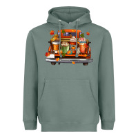 Sage coffee cups truck Heavyweight Hoodie - CowGirlArtShop