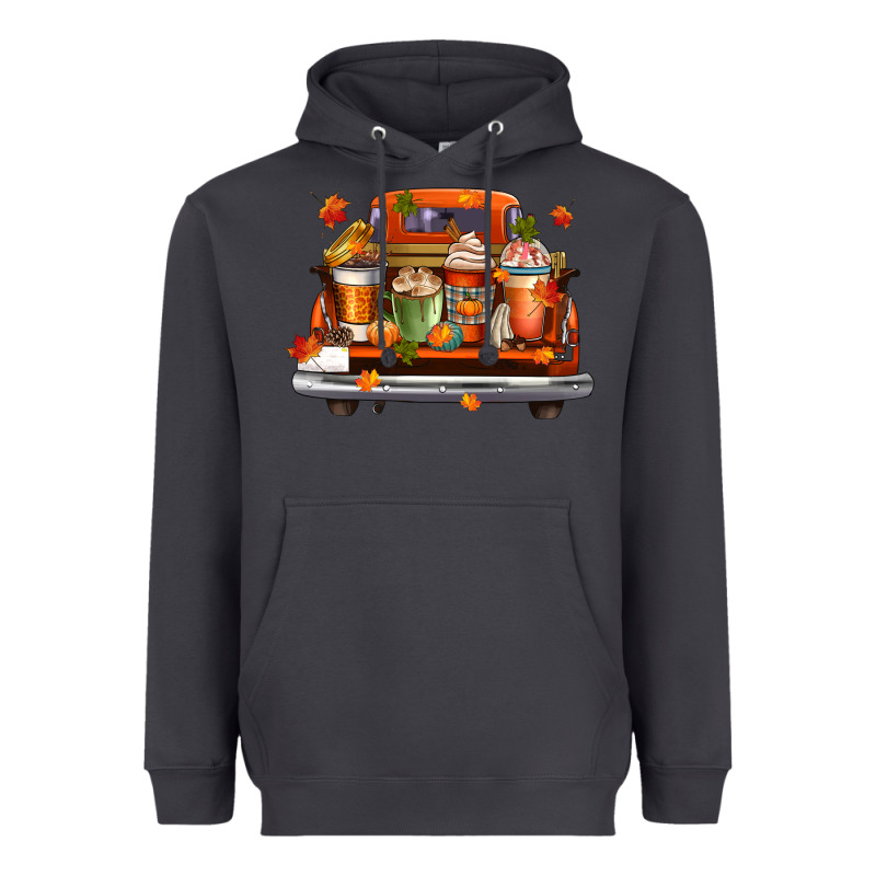 Coffee Cups Truck Heavyweight Hoodie by CowGirlArtShop | Teevron