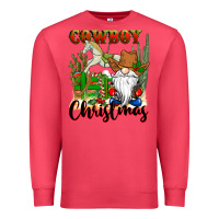 Cardinal cowboy christmas gnome Premium Sweatshirt - CowGirlArtShop