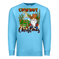 Ocean Blue cowboy christmas gnome Premium Sweatshirt - CowGirlArtShop
