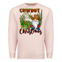 Pale Pink cowboy christmas gnome Premium Sweatshirt - CowGirlArtShop