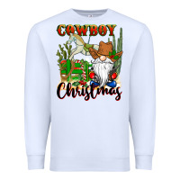 White cowboy christmas gnome Premium Sweatshirt - CowGirlArtShop