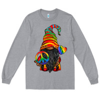 Heather Grey LGBTQ+ Pride Gnome With Candy Long Sleeve Tee - BundleAndBundleShop