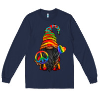 Navy LGBTQ+ Pride Gnome With Candy Long Sleeve Tee - BundleAndBundleShop