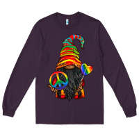 Plum LGBTQ+ Pride Gnome With Candy Long Sleeve Tee - BundleAndBundleShop