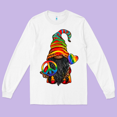 Lgbtq+ Pride Gnome With Candy Long Sleeve Tee Designed By Bundleandbundleshop