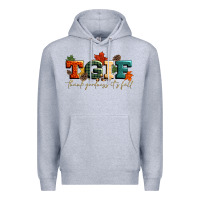 Heather Grey tgif thank goodness its fall Premium Hoodie - CowGirlArtShop