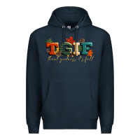 Navy tgif thank goodness its fall Premium Hoodie - CowGirlArtShop