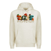 Oatmeal Heather tgif thank goodness its fall Premium Hoodie - CowGirlArtShop