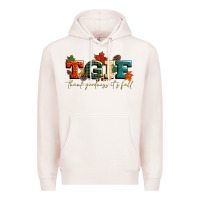 Pale Pink tgif thank goodness its fall Premium Hoodie - CowGirlArtShop