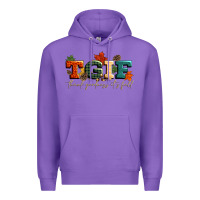 Purple tgif thank goodness its fall Premium Hoodie - CowGirlArtShop