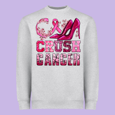 Crush Cancer High Heels Bbs Heavyweight Sweatshirt Designed By Bundleandbundleshop