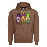 Chestnut Mardi Gras with my gnomes Zipper Hoodie - NancyCooperArtShop