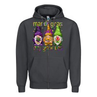 Smoke Mardi Gras with my gnomes Zipper Hoodie - NancyCooperArtShop