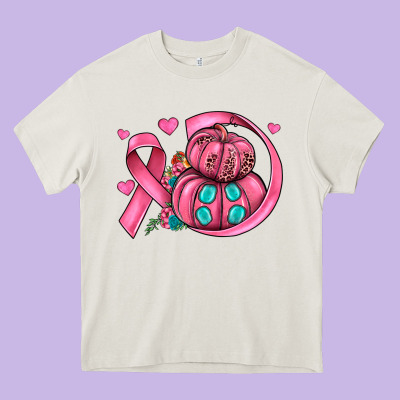 Cancer Ribbon Pumpkins Heavy Core Tee Designed By Jahusdesignshop