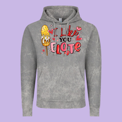 I Like You Elote Mexican Valentines Day Vintage Hoodie Designed By Maliassmallbusiness